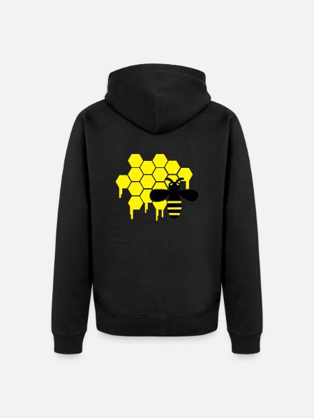 honey_wespe_01 - Veste à capuche bio Premium Unisexe - noir