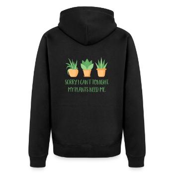 plante - Veste à capuche bio Premium Unisexe - noir - Dos - Nico (187cm)