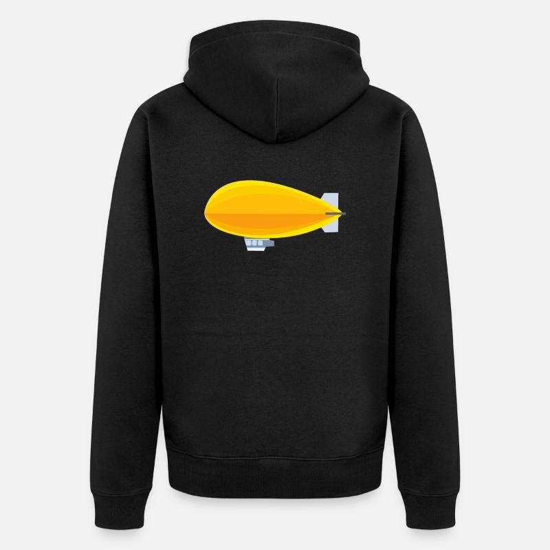 Dirigeable jaune - Veste à capuche bio Premium Unisexe - noir