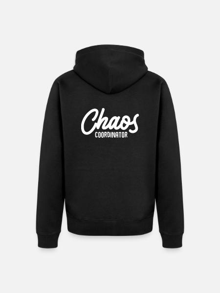 Chaos-Koordinator - Unisex Premium Bio Zip Hoodie - Schwarz