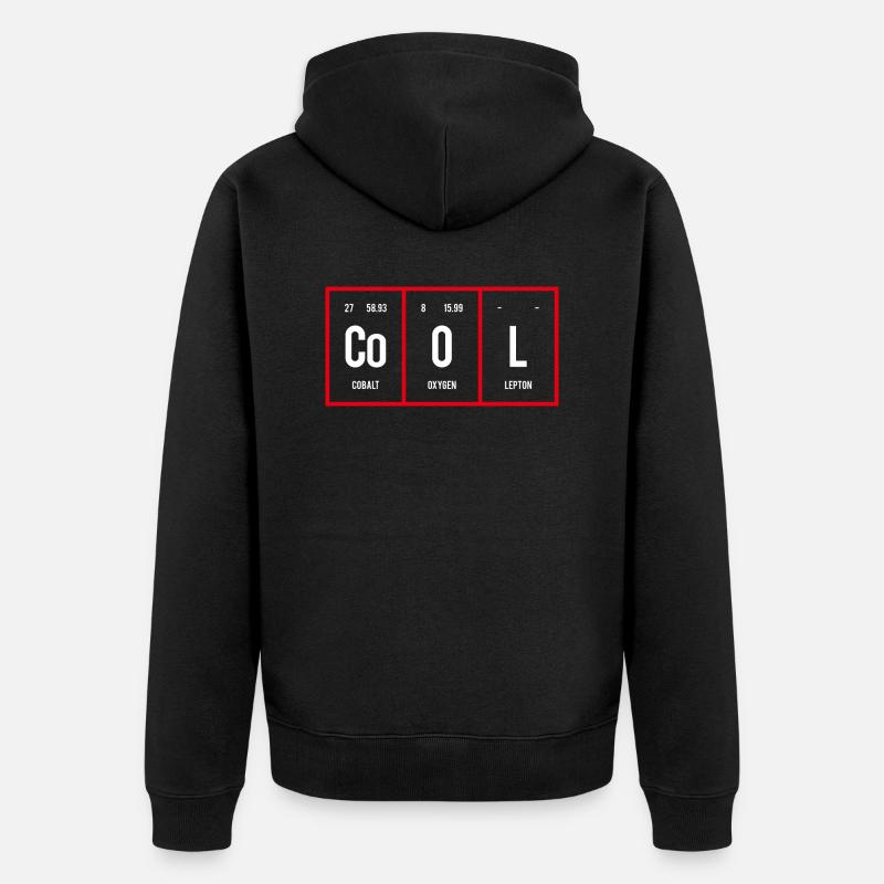 Cool - Tableau périodique des éléments - Veste à capuche bio Premium Unisexe - noir