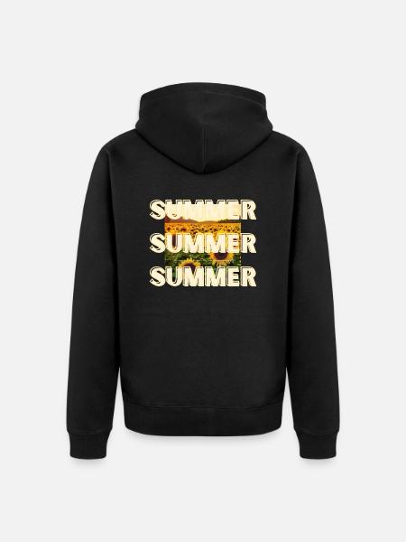 Summer - Unisex Premium Bio Zip Hoodie - Schwarz