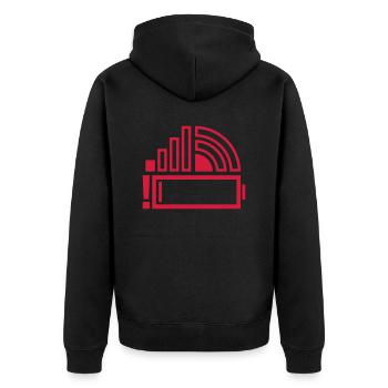 Icons Smartphone Bad Icons - Unisex Premium Organic Zip Hoodie - black - Back - Nico (187cm)