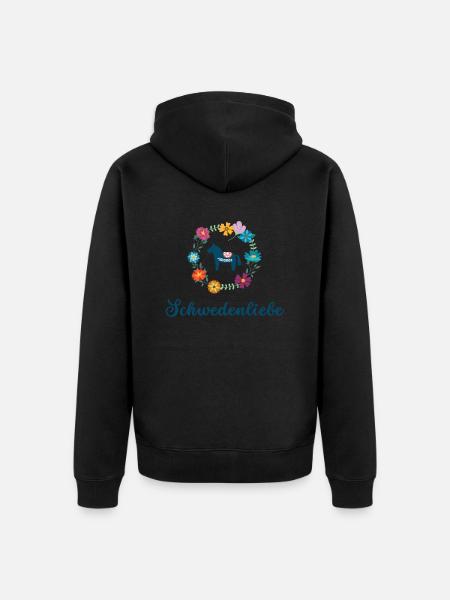Schwedenliebe - Unisex Premium Bio Zip Hoodie - Schwarz