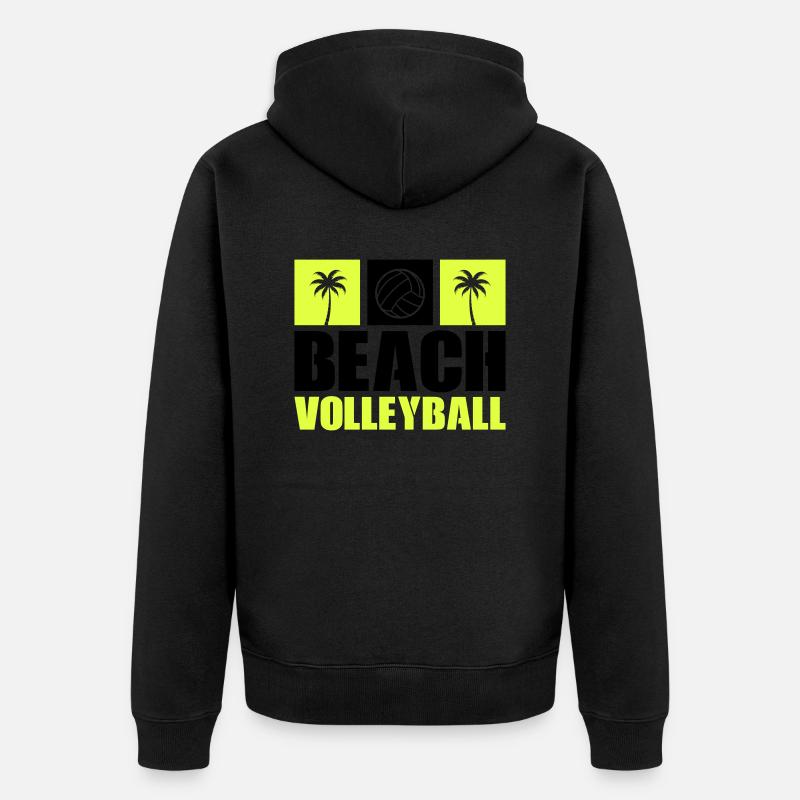 Beach volleyball - Unisex Premium Organic Zip Hoodie - black