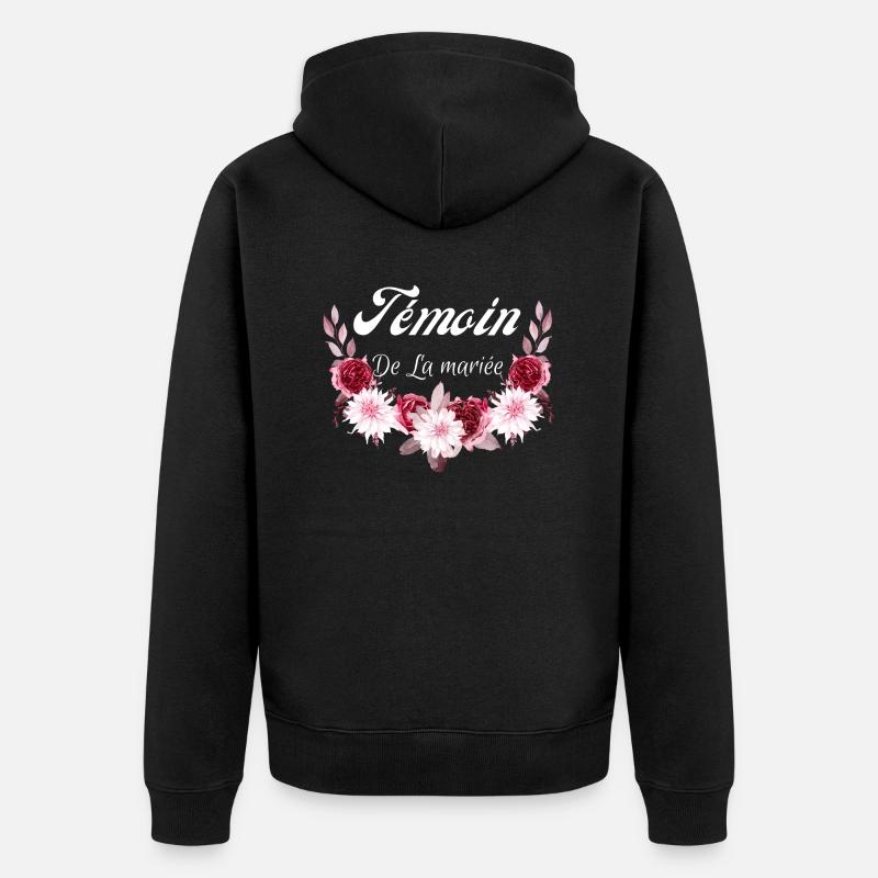 témoin de la mariée - Veste à capuche bio Premium Unisexe - noir