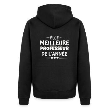 élue meilleure professeur / femme professeur - Veste à capuche bio Premium Unisexe - noir - Dos - Nico (187cm)