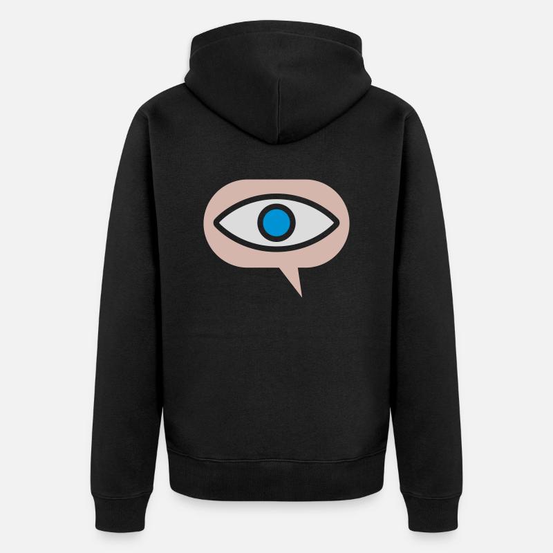 Icône visuelle Voir Oeil - Veste à capuche bio Premium Unisexe - noir