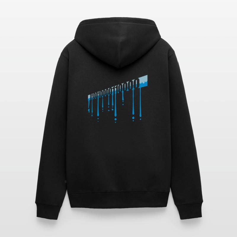Binary Code Program Language Unisex Premium Organic Zip Hoodie