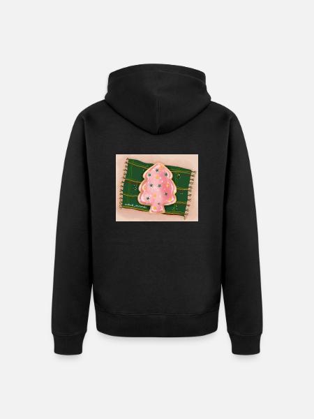 Plätzchen Wehnachten - Unisex Premium Bio Zip Hoodie - Schwarz
