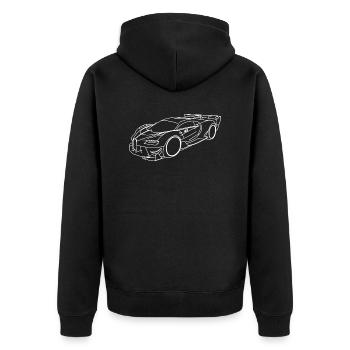 Voiture de sport Buga - Veste à capuche bio Premium Unisexe - noir - Dos - Nico (187cm)