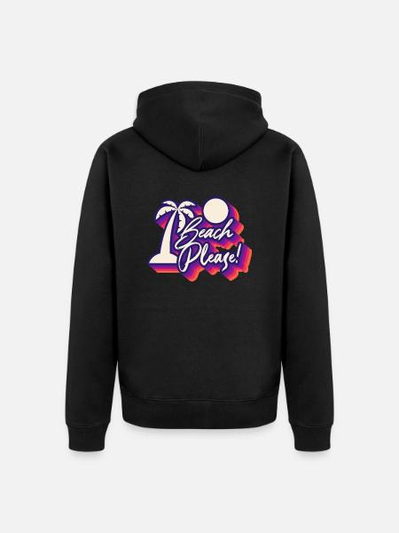 Strand vær så snill! Ferie Vibes Tropical Paradise - Premium økologisk unisex-hettejakke - svart
