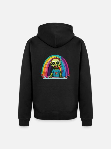 Pride Zombie 03 - Unisex Premium Bio Zip Hoodie - Schwarz