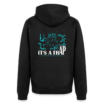 It's A Pipefitter Wrench Plumber - Unisex Premium Organic Zip Hoodie - black - Back - Nico (187cm)