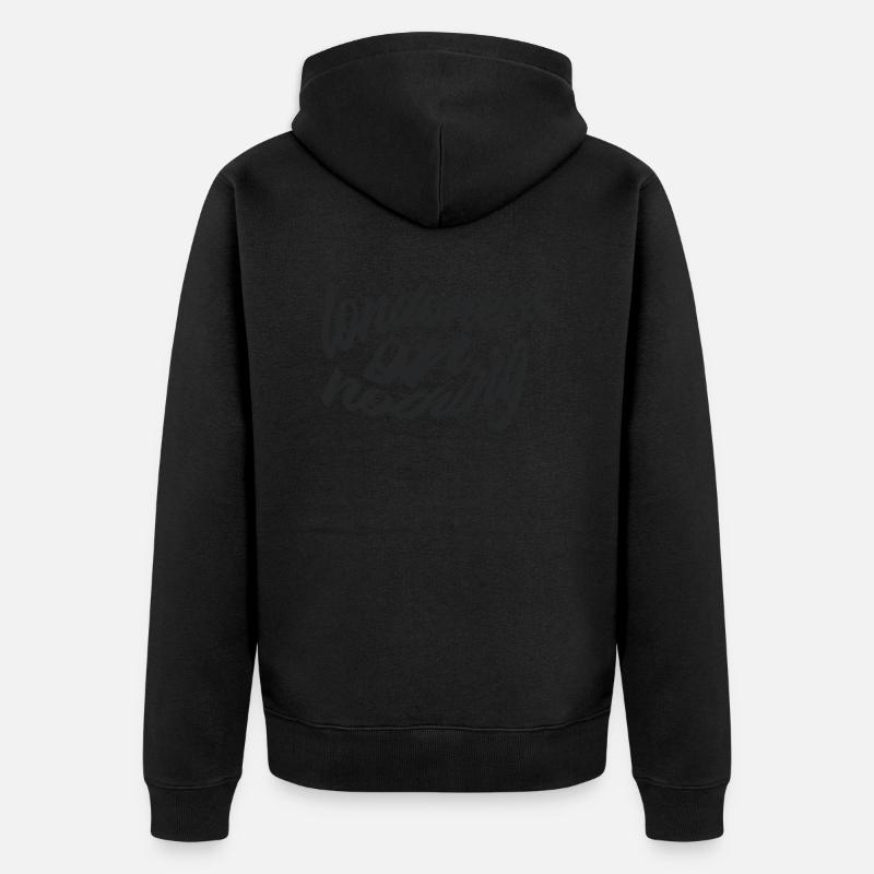 Londoner oder nichts - Unisex Premium Bio Zip Hoodie - Schwarz