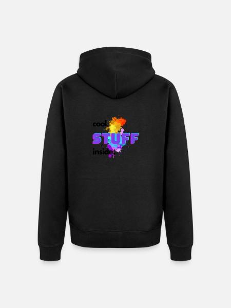 Cool stuff inside - Unisex Premium Bio Zip Hoodie - Schwarz