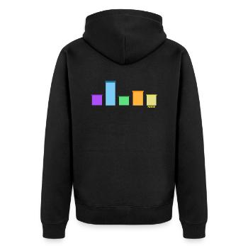 Parkour Arc-en-ciel-Parkour-Art Freerunning - Veste à capuche bio Premium Unisexe - noir - Dos - Nico (187cm)