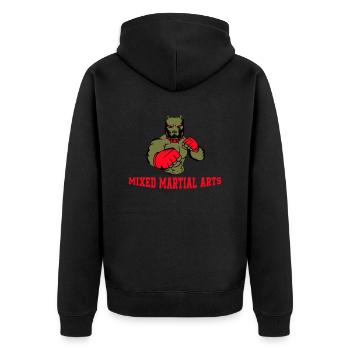Chien combattant MMA - Veste à capuche bio Premium Unisexe - noir - Dos - Nico (187cm)