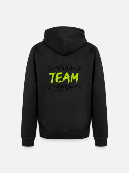 team - Unisex Premium Bio Zip Hoodie - Schwarz