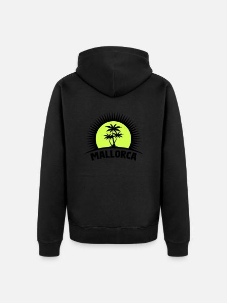 Majorca - Unisex Premium Organic Zip Hoodie - black