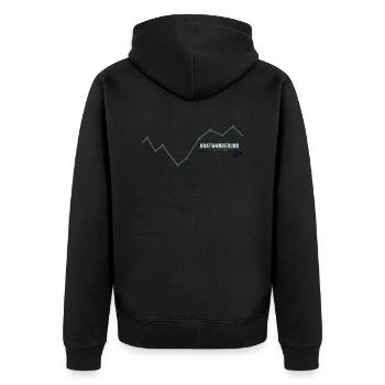 Tightrope walk Mountain hiking High altitude tour Summit Ferrata - Unisex Premium Organic Zip Hoodie - black - Back - Nico (187cm)