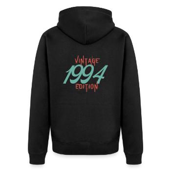 Vintage 1994 edition - Veste à capuche bio Premium Unisexe - noir - Dos - Nico (187cm)