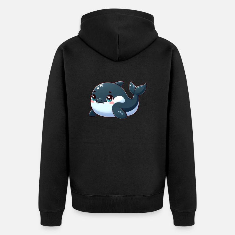Schwertwal - Unisex Premium Bio Zip Hoodie - Schwarz