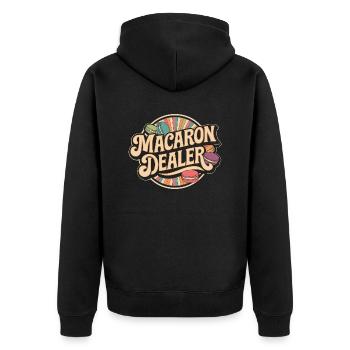Conception d’amateur de friandises sucrées - Veste à capuche bio Premium Unisexe - noir - Dos - Nico (187cm)