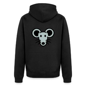 souris souris mignon petit rat rongeur amical - Veste à capuche bio Premium Unisexe - noir - Dos - Nico (187cm)