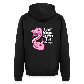 Pastel Goth Creepy Vibe - Veste à capuche bio Premium Unisexe - noir - Dos - Nico (187cm)