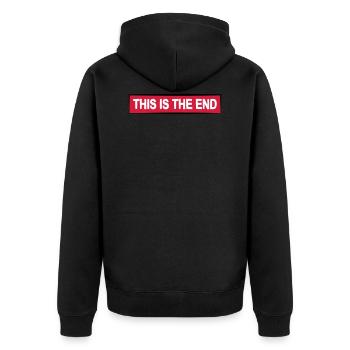 la fin citation cool sort cadeau naufrage - Veste à capuche bio Premium Unisexe - noir - Dos - Nico (187cm)