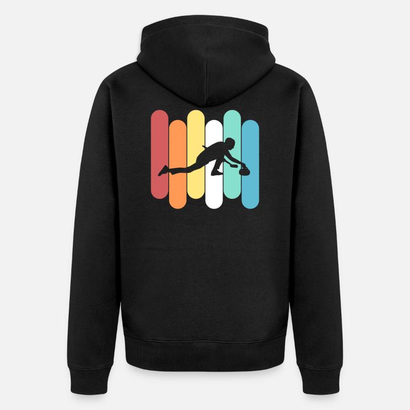 Curling - Veste à capuche bio Premium Unisexe - noir