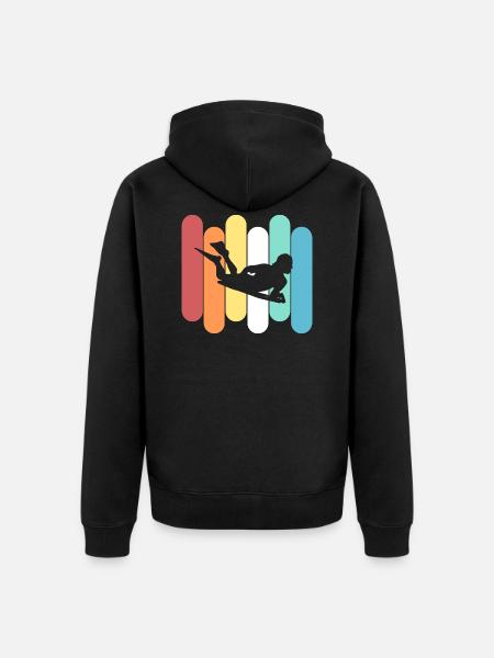 Bodyboarder - Veste à capuche bio Premium Unisexe - noir