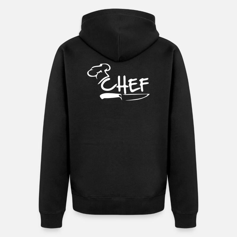 Chef - Unisex Premium Bio Zip Hoodie - Schwarz