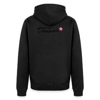 Entraîneur - Veste à capuche bio Premium Unisexe - noir - Dos - Nico (187cm)
