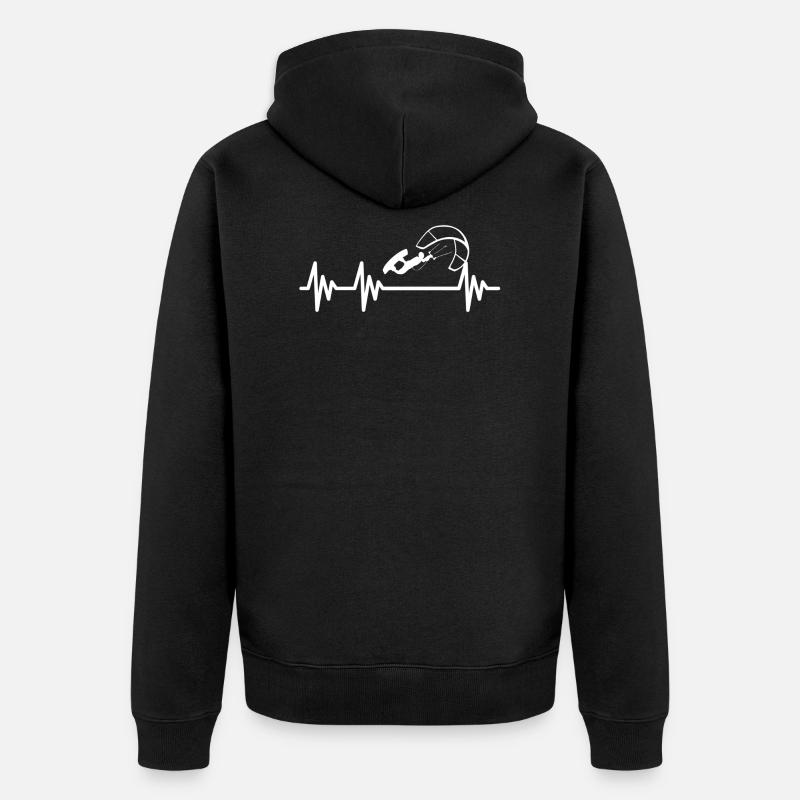 Kite Heartbeat - Veste à capuche bio Premium Unisexe - noir