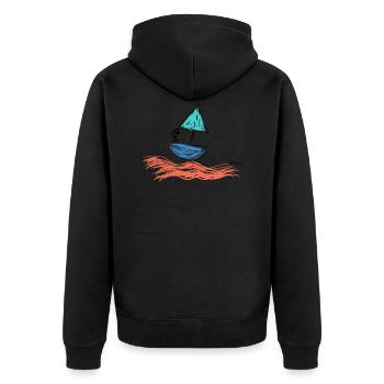 Bateau pirate - Veste à capuche bio Premium Unisexe - noir - Dos - Nico (187cm)