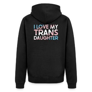 LGBT Gay Rainbow pour les amis et la communauté - Veste à capuche bio Premium Unisexe - noir - Dos - Nico (187cm)