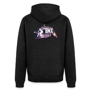 BMX Freestyle Love Vélo VTT - Veste à capuche bio Premium Unisexe - noir - Dos - Nico (187cm)