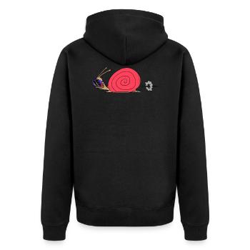 Équipe Snail - Veste à capuche bio Premium Unisexe - noir - Dos - Nico (187cm)