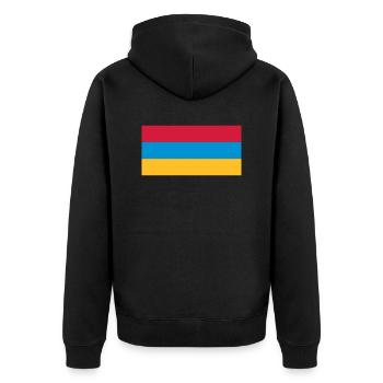 Arménie (V) - Veste à capuche bio Premium Unisexe - noir - Dos - Nico (187cm)