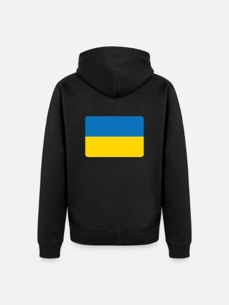 UKRAINE IS NO. 1 - Unisex Premium Organic Zip Hoodie - black