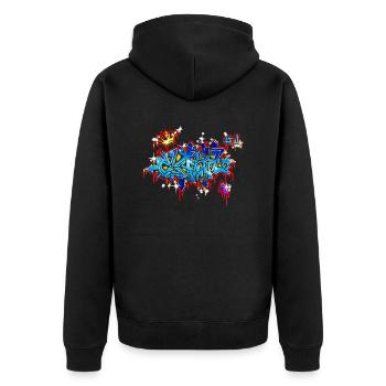 CLASHZEWA.png - Veste à capuche bio Premium Unisexe - noir - Dos - Nico (187cm)