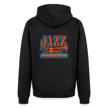 jazz is my life - Veste à capuche bio Premium Unisexe - noir - Dos - Nico (187cm)