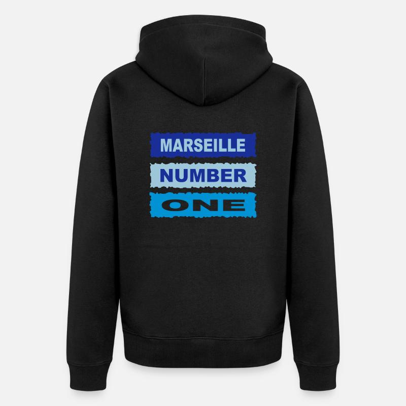 marseille - Veste à capuche bio Premium Unisexe - noir