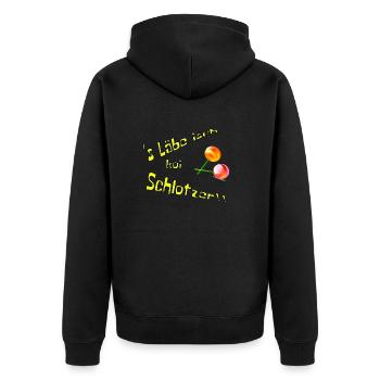 's Labe isch koi Schlotzer - Veste à capuche bio Premium Unisexe - noir - Dos - Nico (187cm)