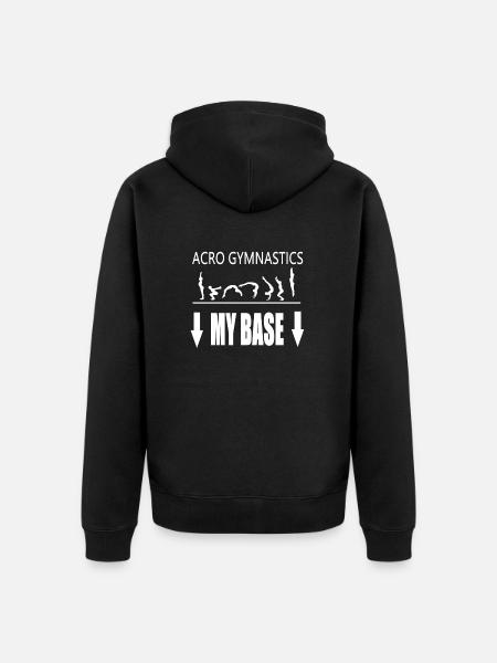 ACRO GYMNASTCS MY BASE - Unisex Premium Organic Zip Hoodie - black
