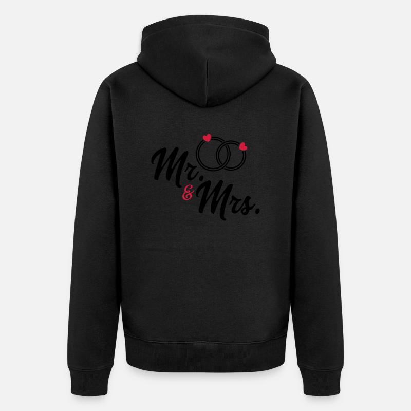 Ehepaar - Unisex Premium Bio Zip Hoodie - Schwarz