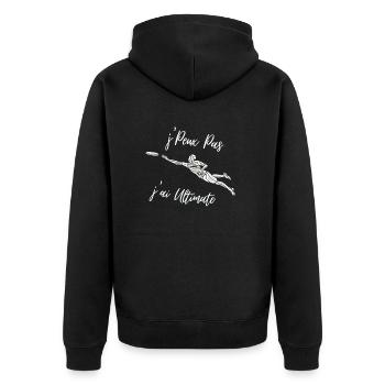 j'peux pas, j'ai ultimate - Veste à capuche bio Premium Unisexe - noir - Dos - Nico (187cm)