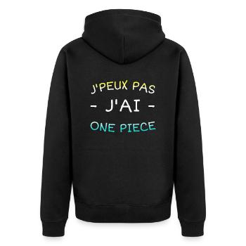 Je peux pas j'ai One Piece - Veste à capuche bio Premium Unisexe - noir - Dos - Nico (187cm)